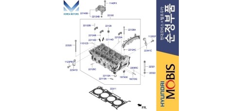 MOBIS HEAD CYLINDER ENGINE T-GDI G4KL HYUNDAI KIA 2017-23